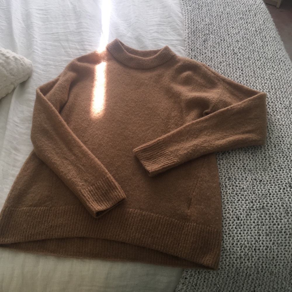 H&M Orange Fluffy Sweater